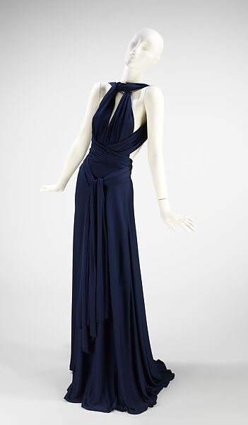 Evening dress by Halston, ca. 1972